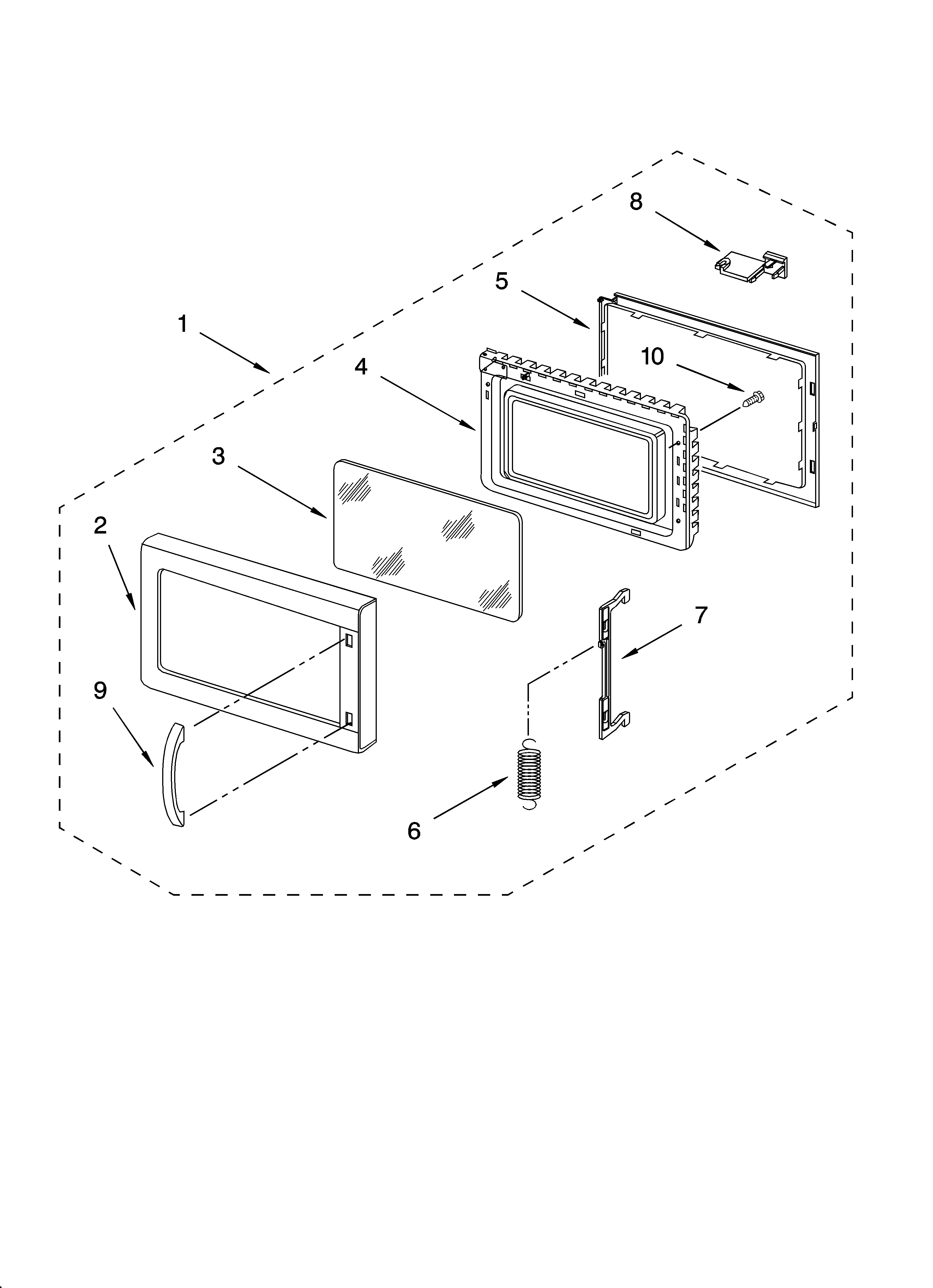 Oven door parts