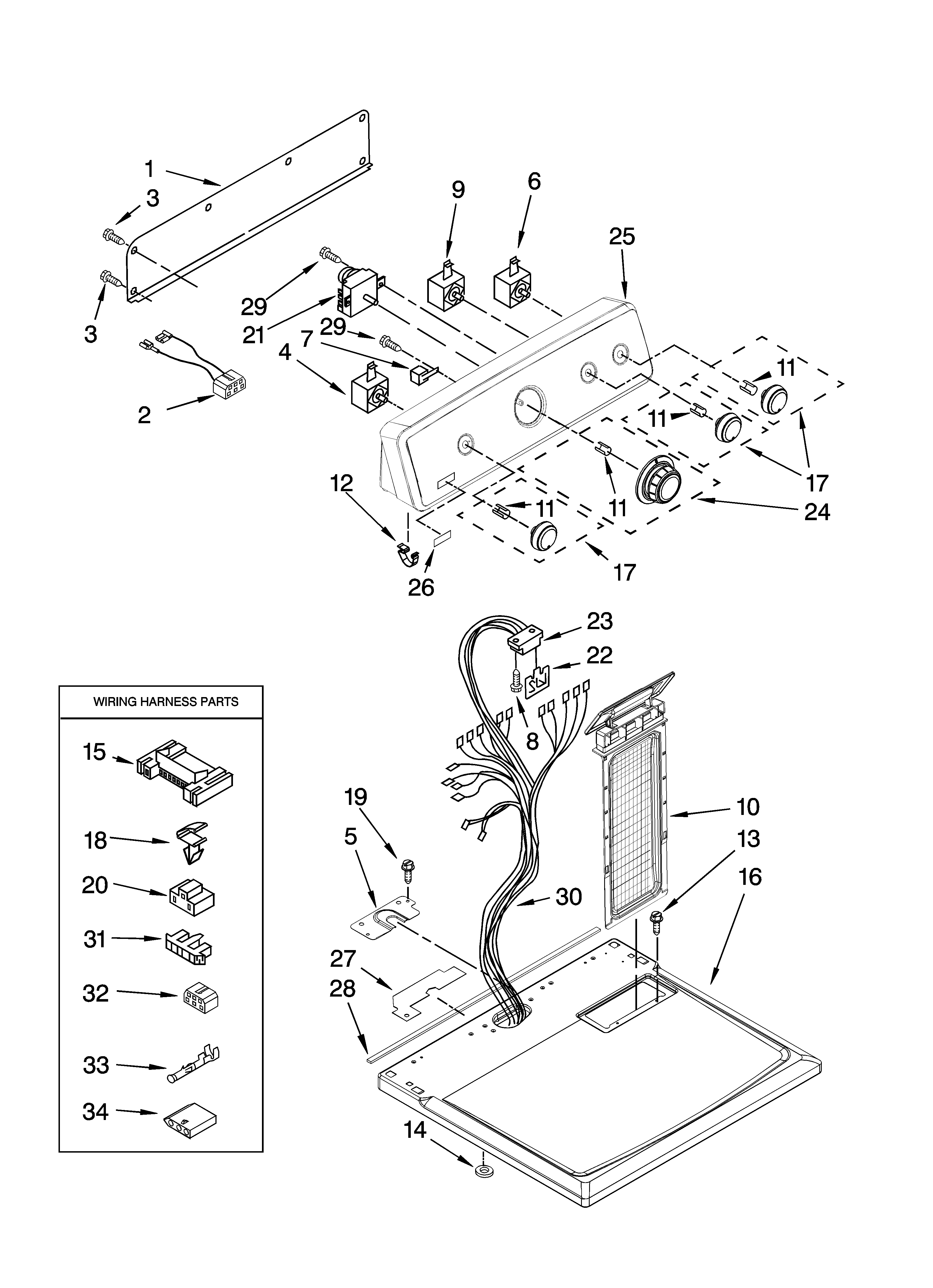 TOP AND CONSOLE PARTS