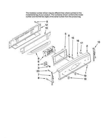 Control panel parts
