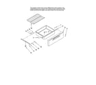 Maytag MERH865RAQ13 drawer and rack parts, optional parts (not included) diagram