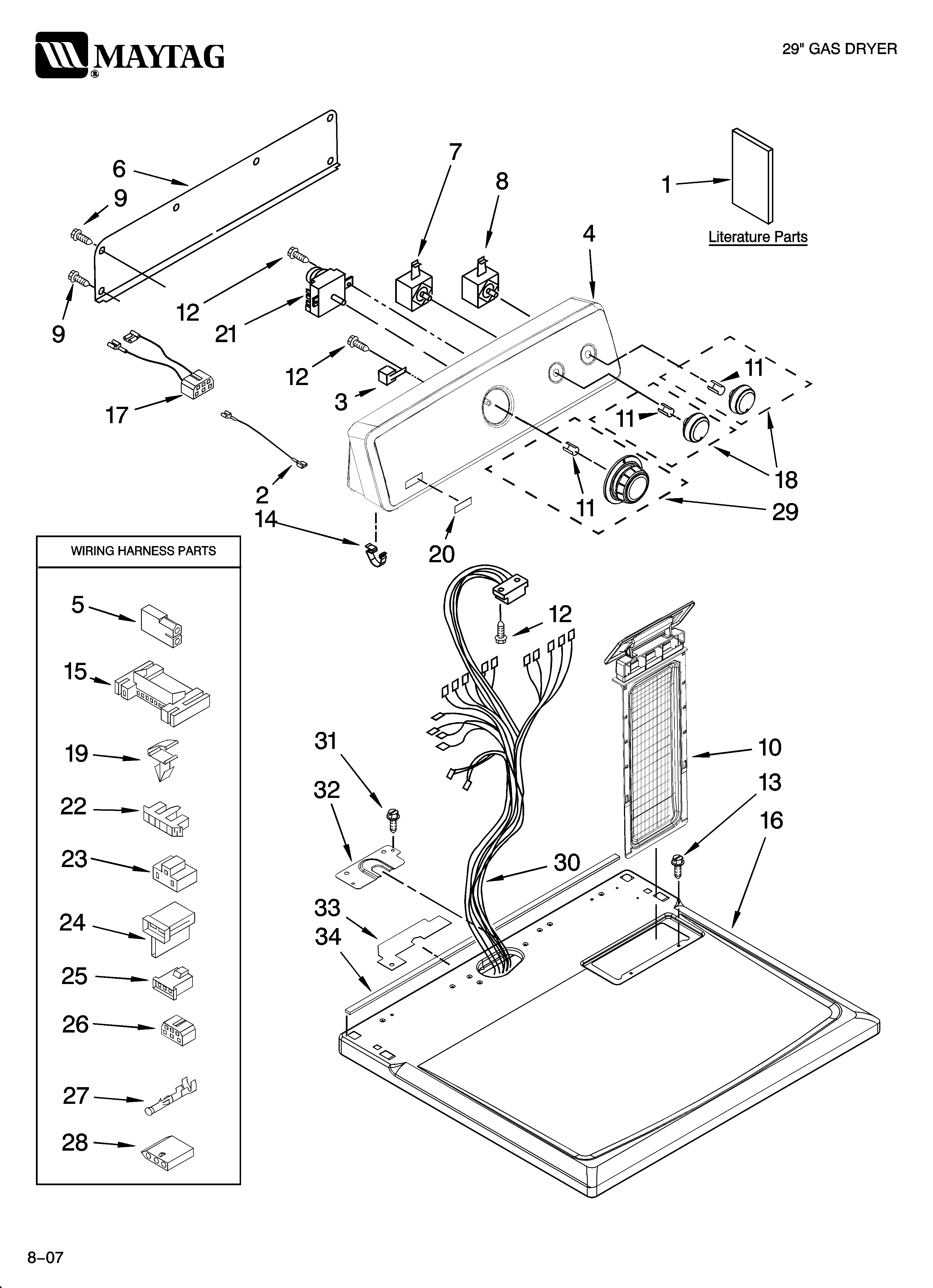 Top and console parts