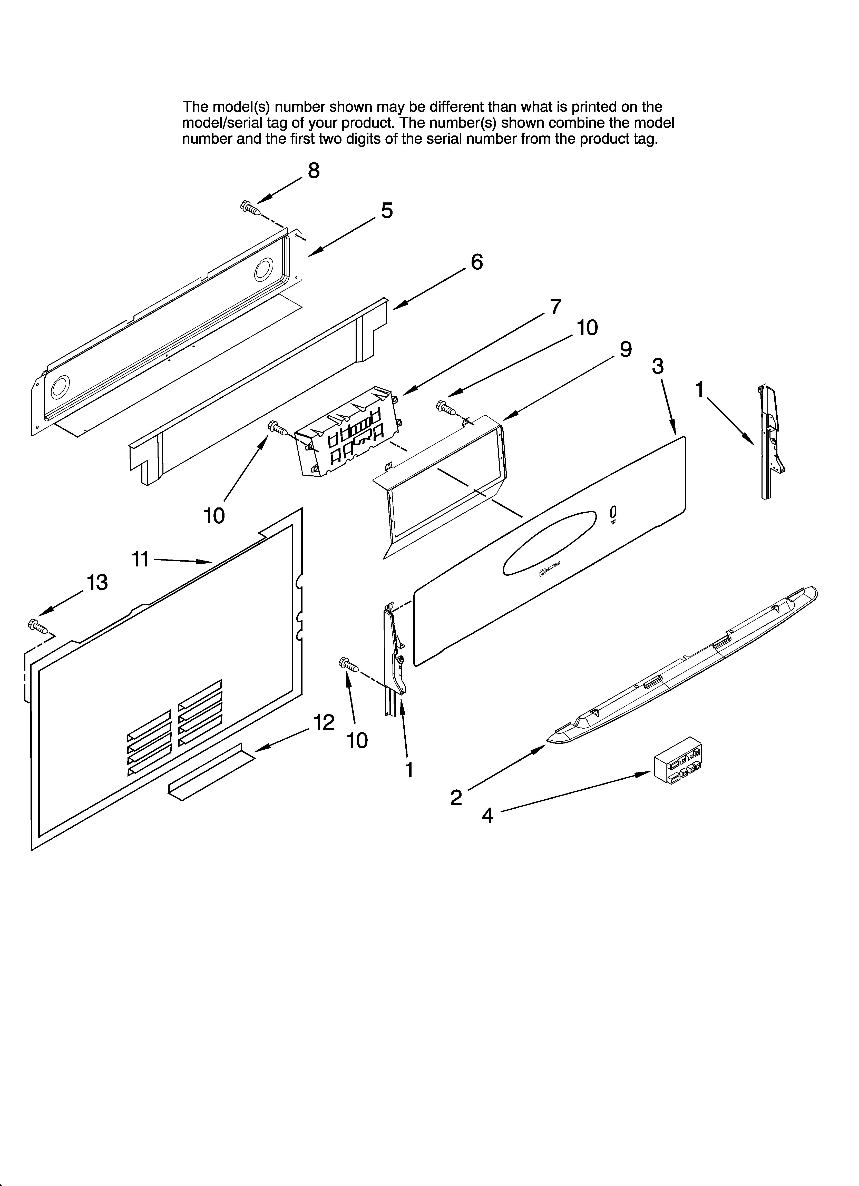Control panel parts