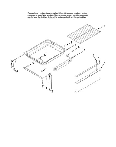 Drawer and rack parts, optional parts (not included)