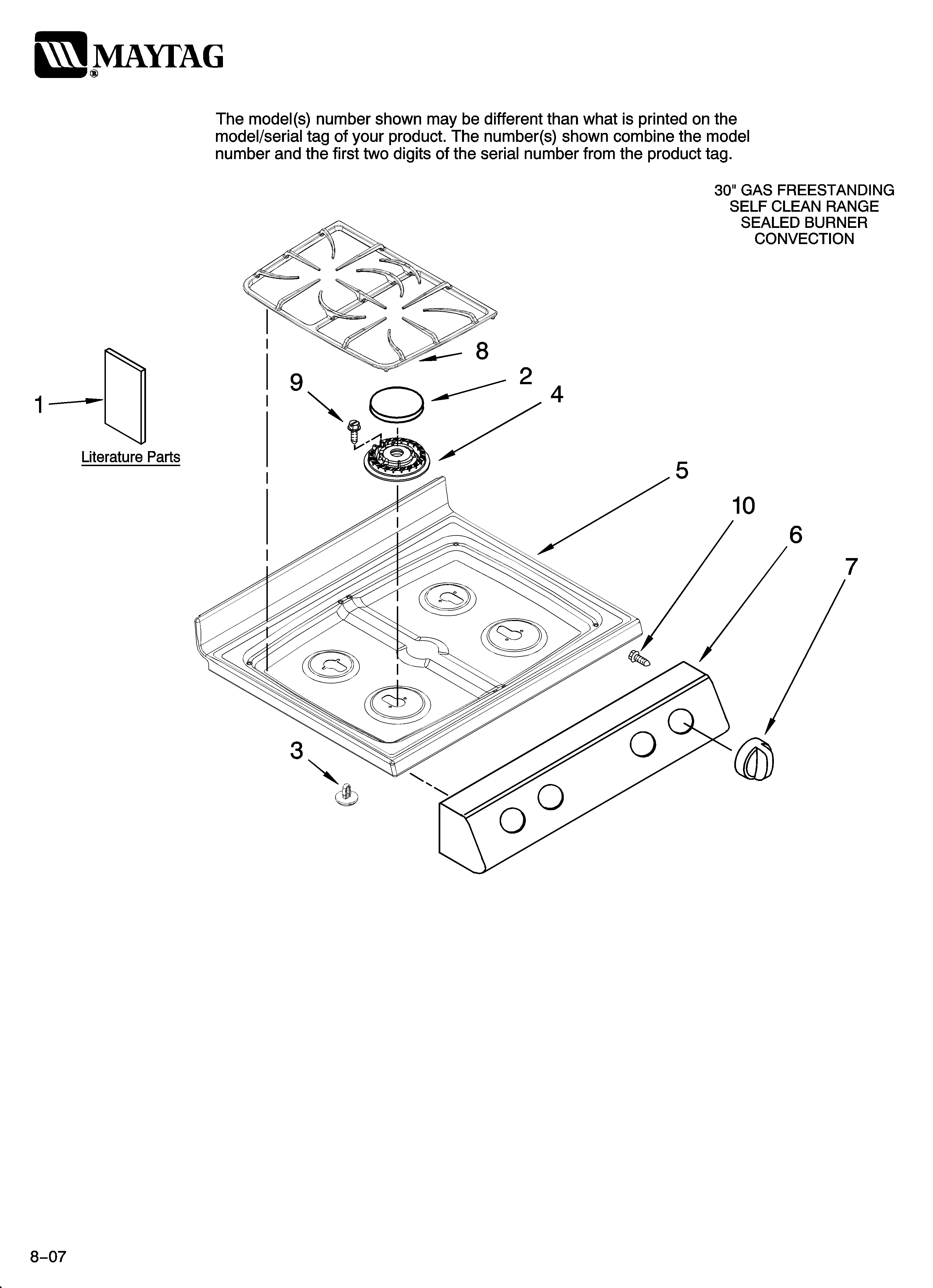 Cooktop parts