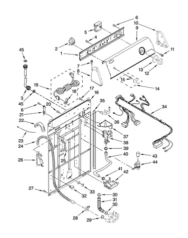 Controls and rear panel parts