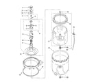 Amana NTW5205TQ0 agitator, basket and tub parts diagram