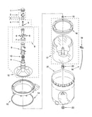 Agitator, basket and tub parts