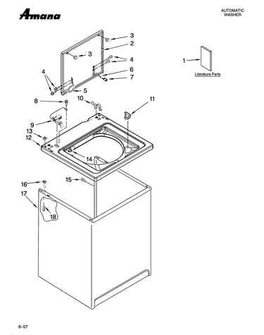 Top and cabinet parts