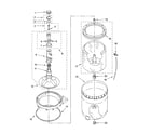 Amana NTW5245TQ1 agitator, basket and tub parts diagram