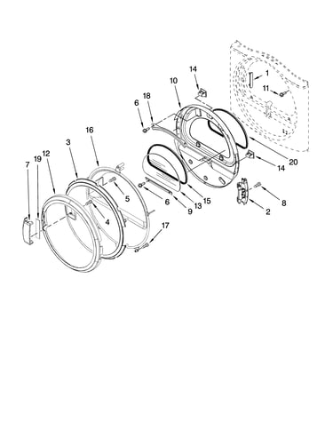 Door parts, optional parts (not included)