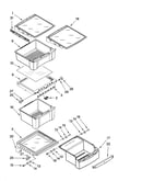Refrigerator shelf parts
