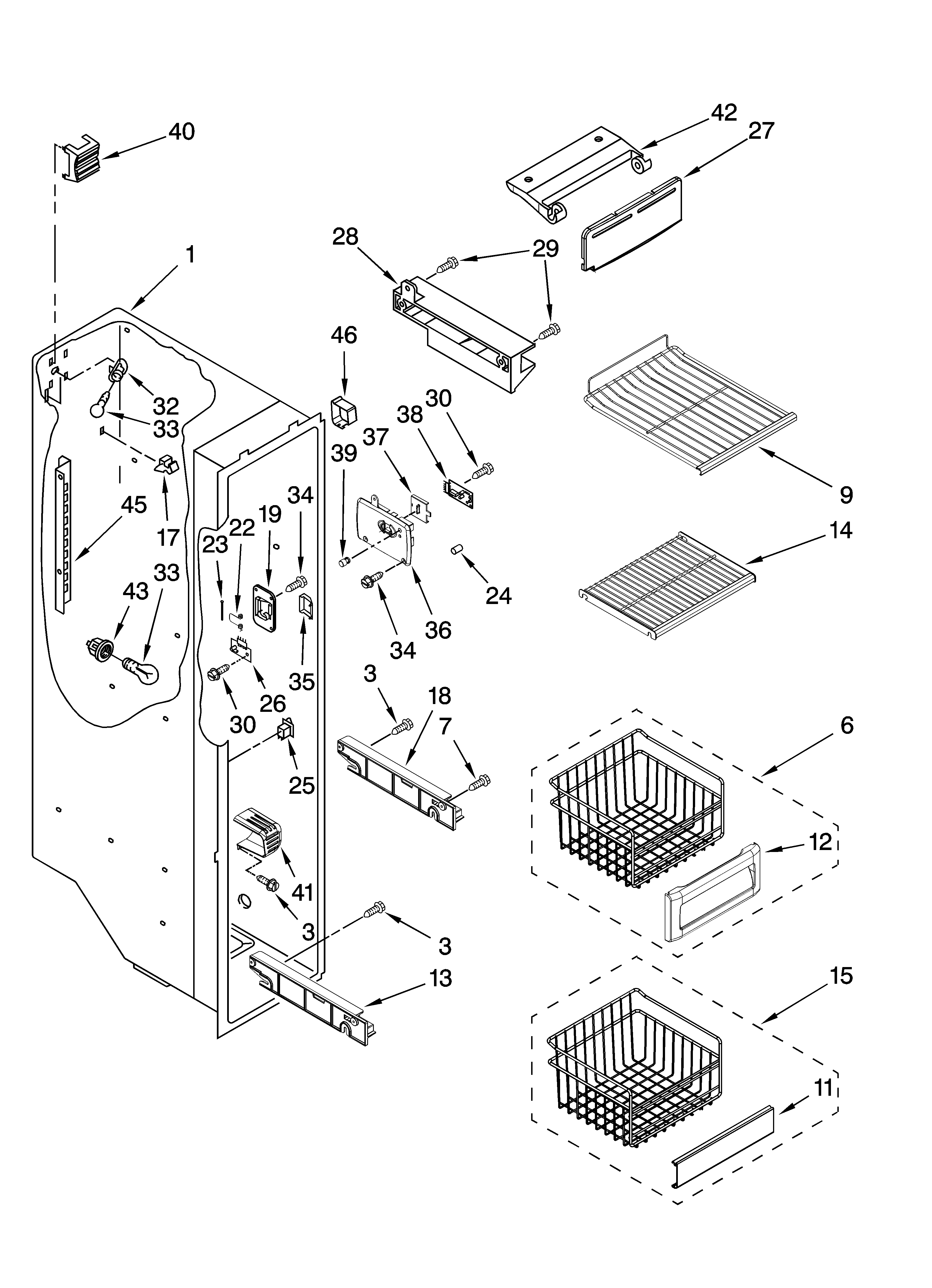 FREEZER LINER PARTS