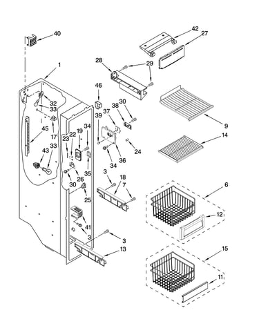 Freezer liner parts