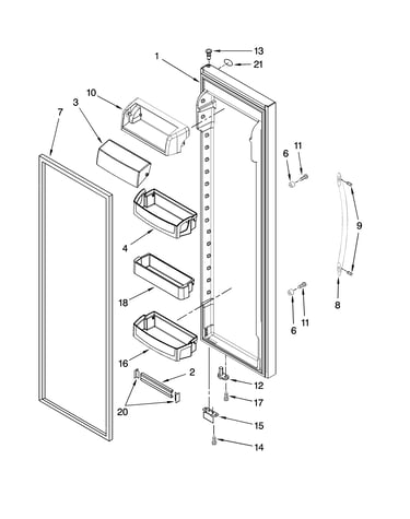 Refrigerator door parts