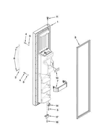 Freezer door parts