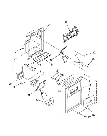 Dispenser front parts