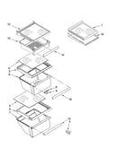 Refrigerator shelf parts