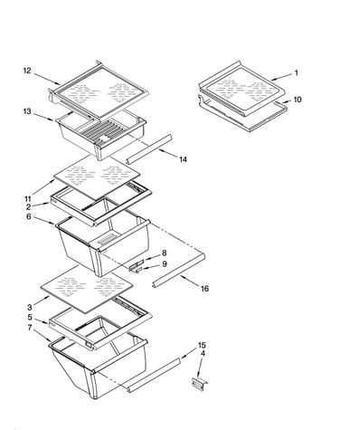 Refrigerator shelf parts