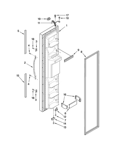Freezer door parts