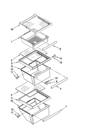 Refrigerator shelf parts