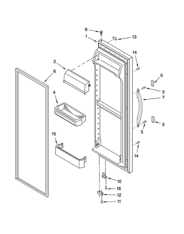 Refrigerator door parts