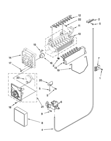 Icemaker parts, optional parts (not included)