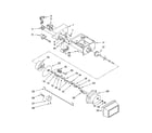 Whirlpool ED5HBEXTQ01 motor and ice container parts diagram