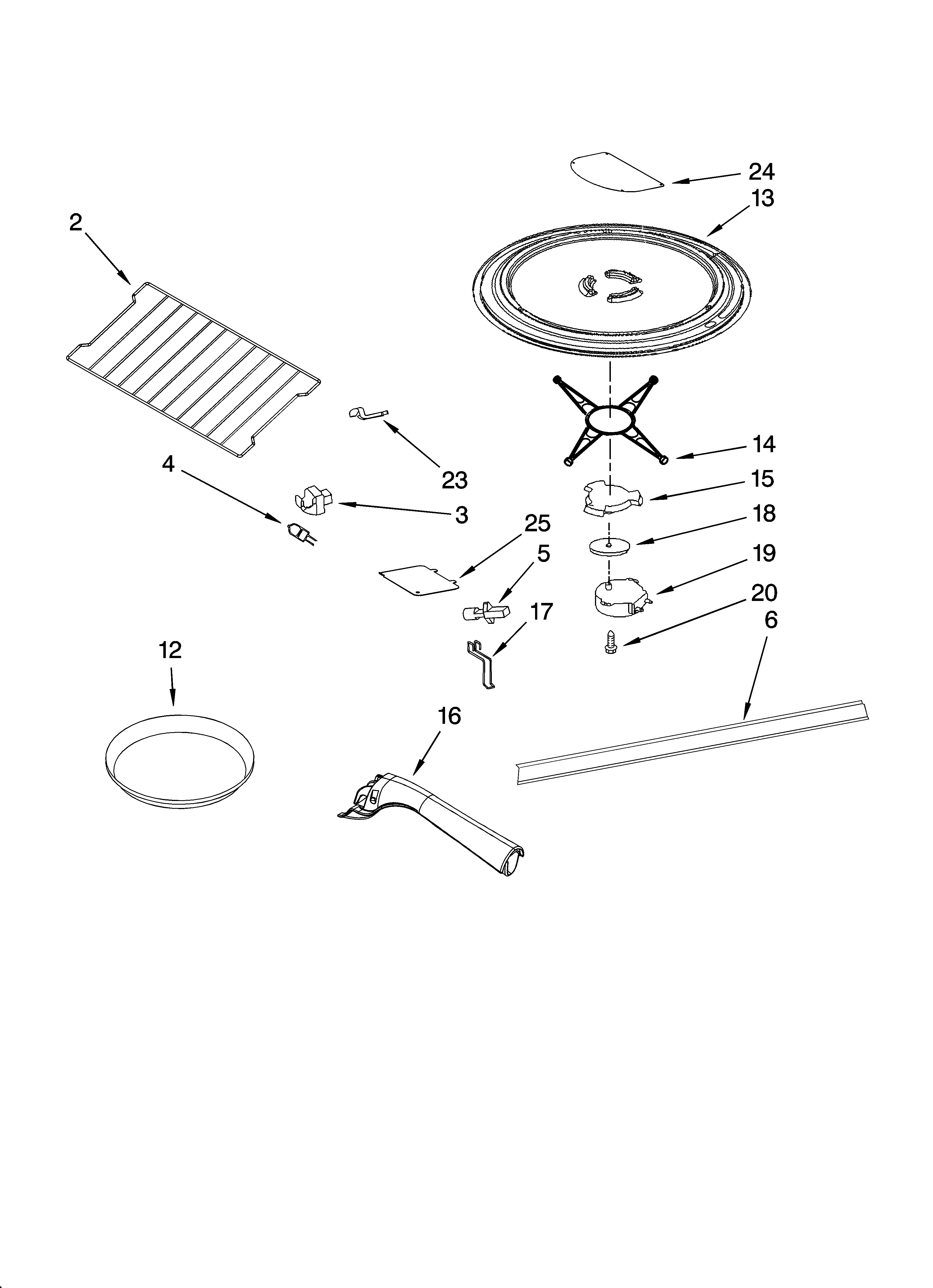 Rack and turntable parts