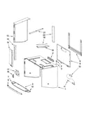 Cabinet and installation parts