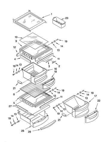 Refrigerator shelf parts