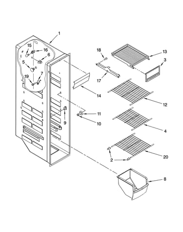 Freezer liner parts