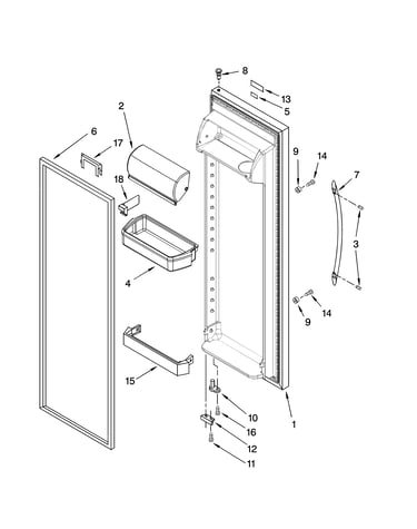 Refrigerator door parts