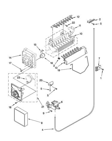 Icemaker parts, optional parts (not included)