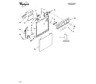 Whirlpool DU895SWPT0 frame and console parts diagram