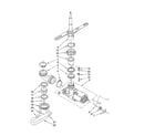 Whirlpool DU895SWPS0 pump and spray arm parts diagram