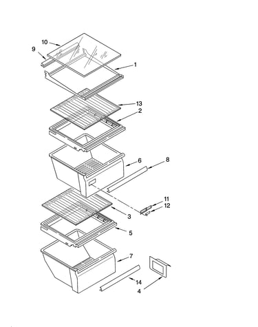 Refrigerator shelf parts