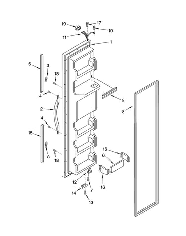 Freezer door parts