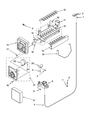 Icemaker parts, optional parts (not included)