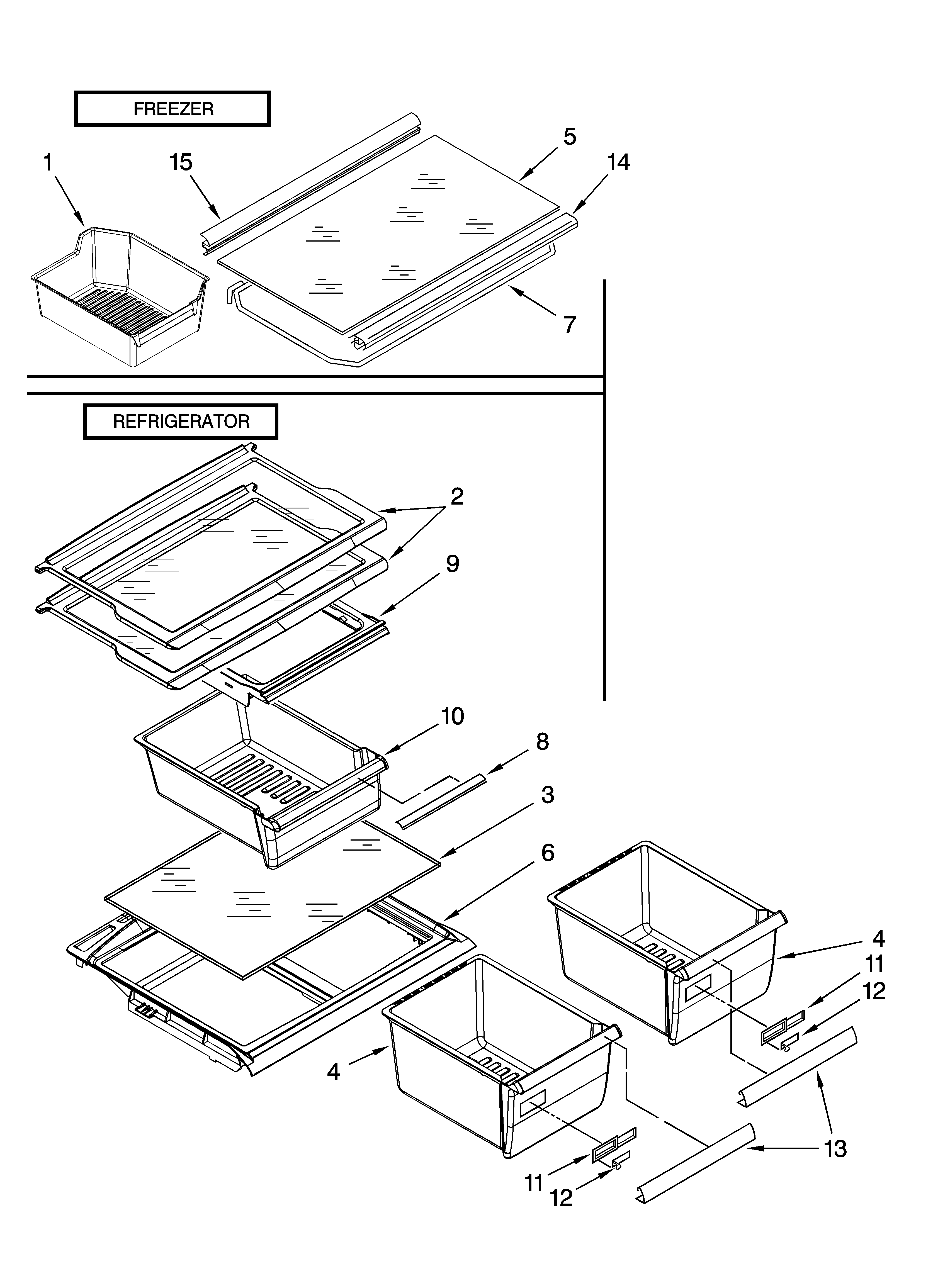 Shelf parts, optional parts