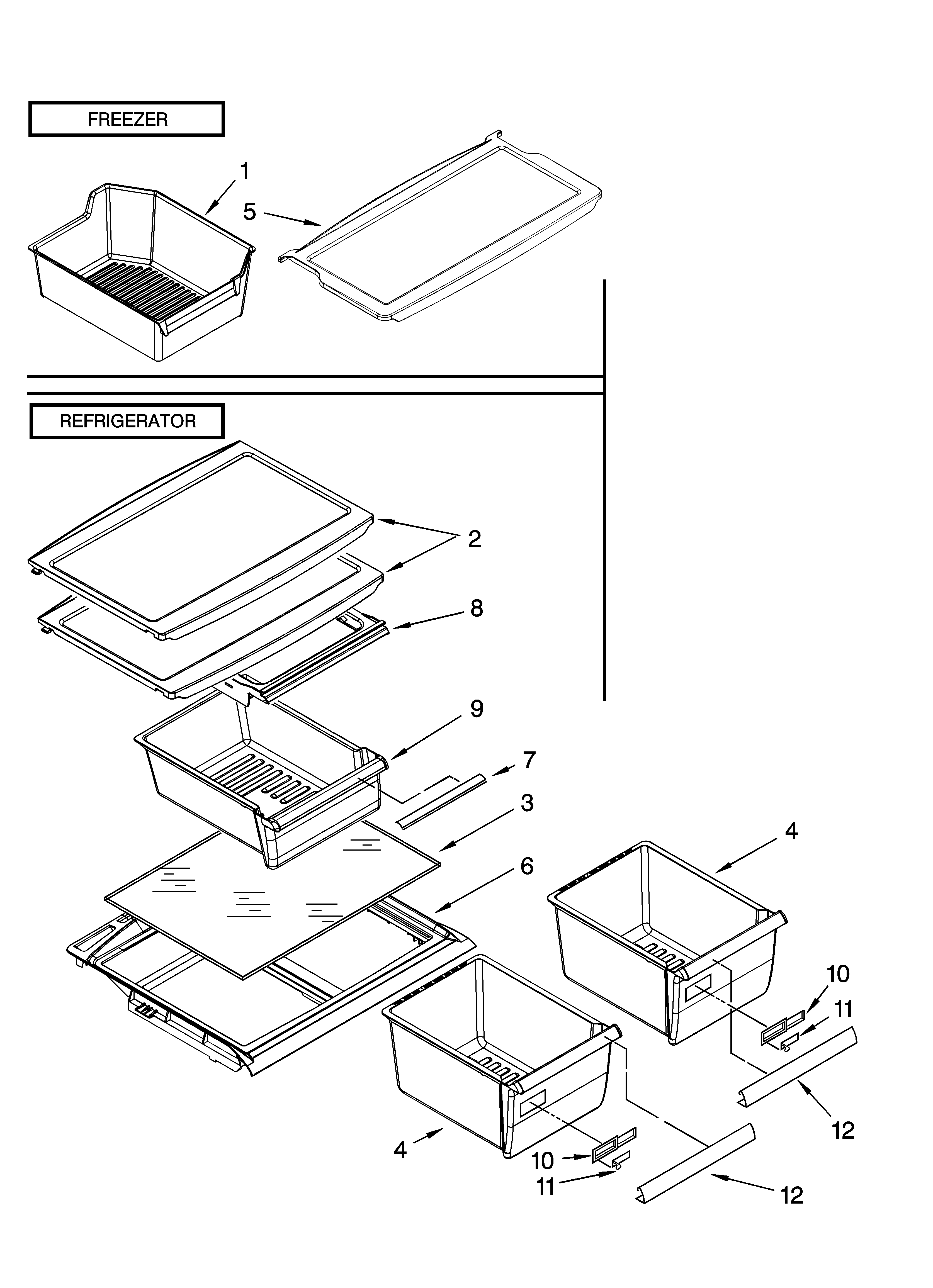 Shelf parts, optional parts