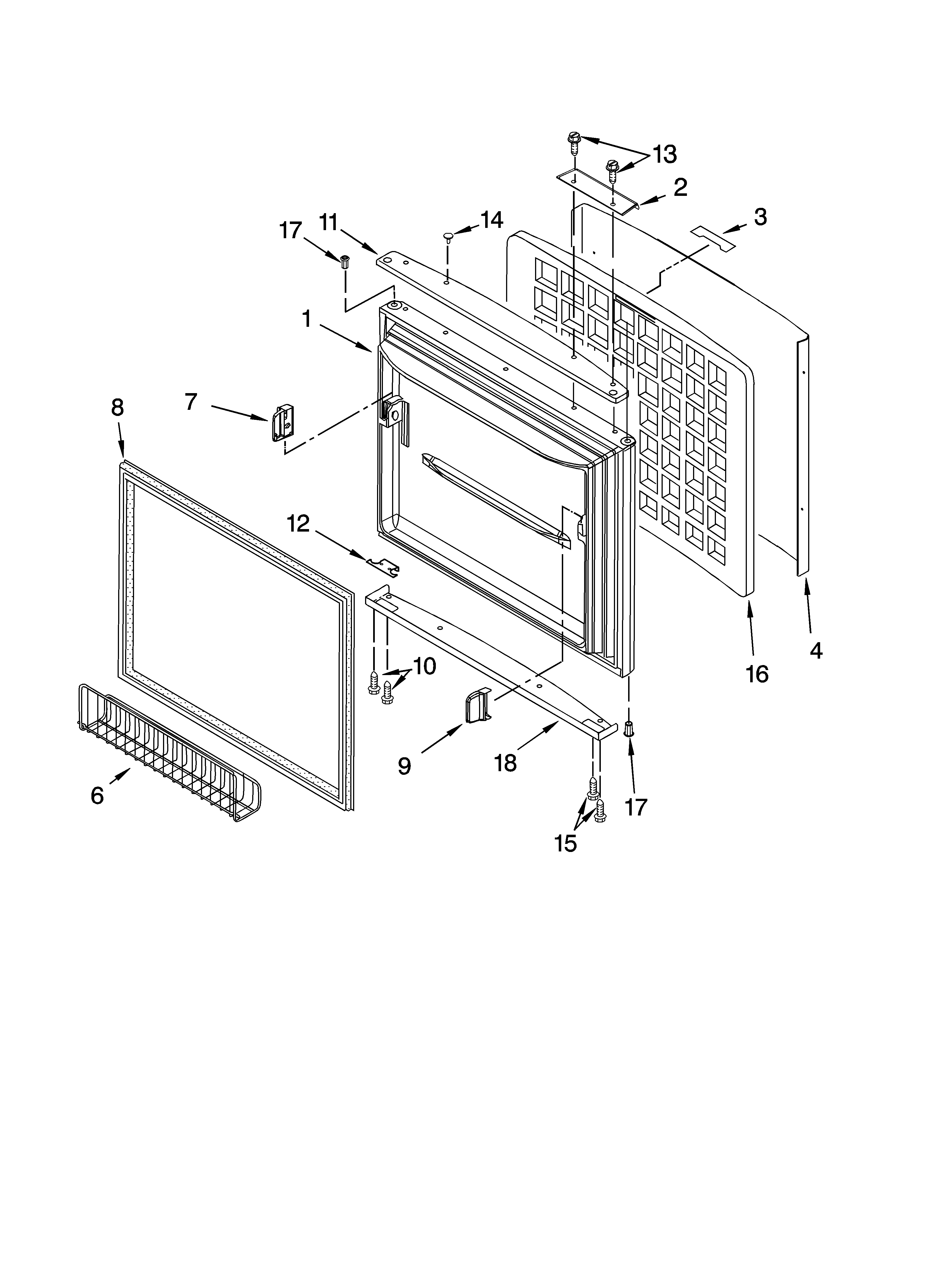 Freezer door parts