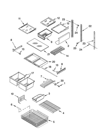 Shelf parts, optional parts