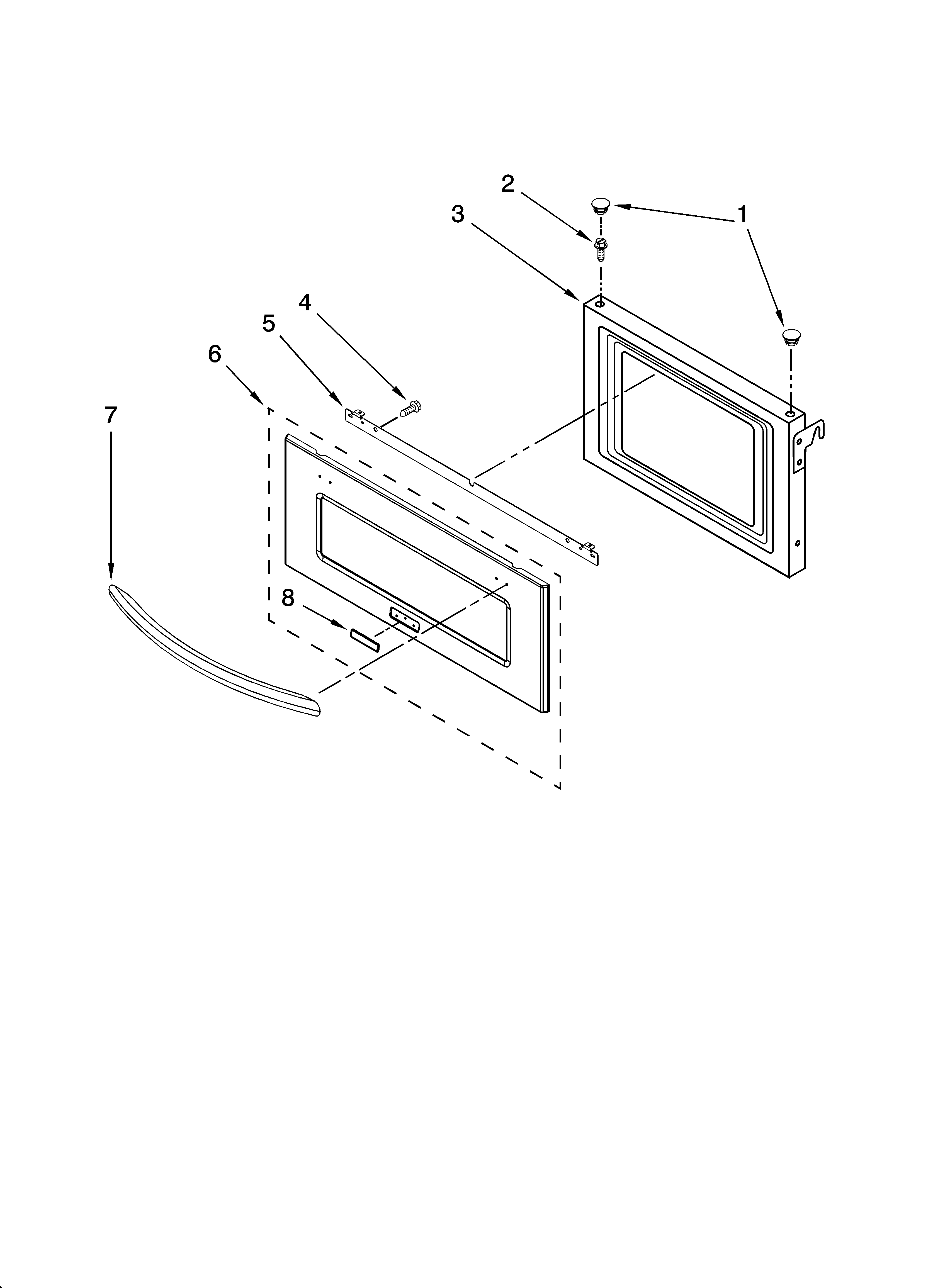 Microwave door parts