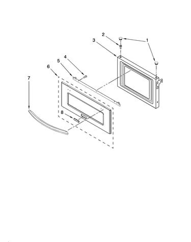 Microwave door parts
