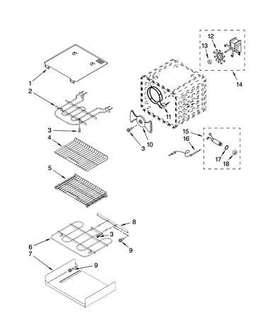 Internal oven parts