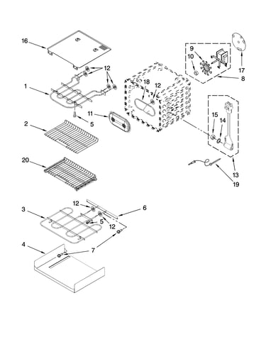 Internal oven parts