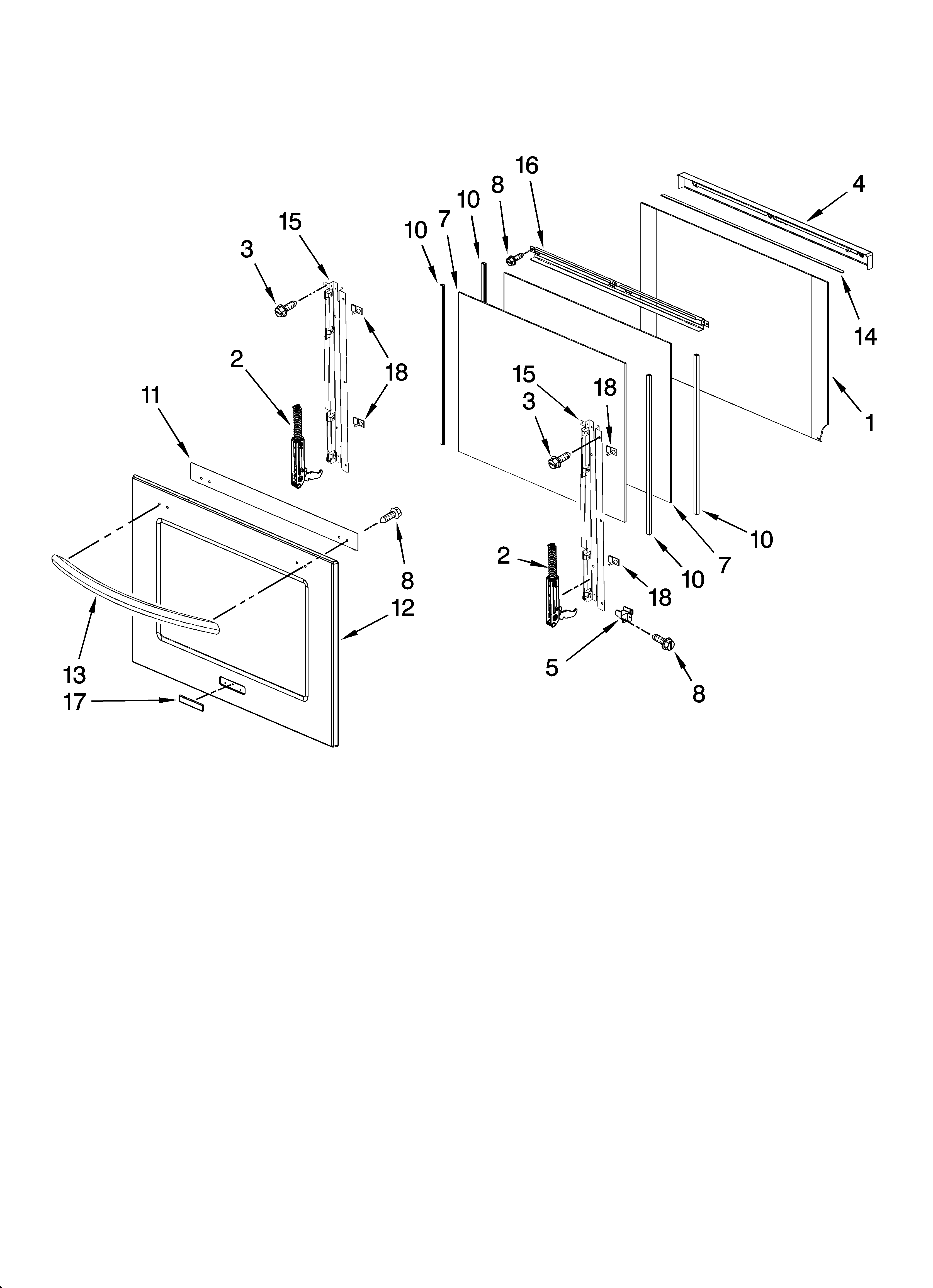 OVEN DOOR PARTS