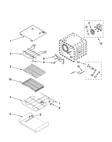 Internal oven parts