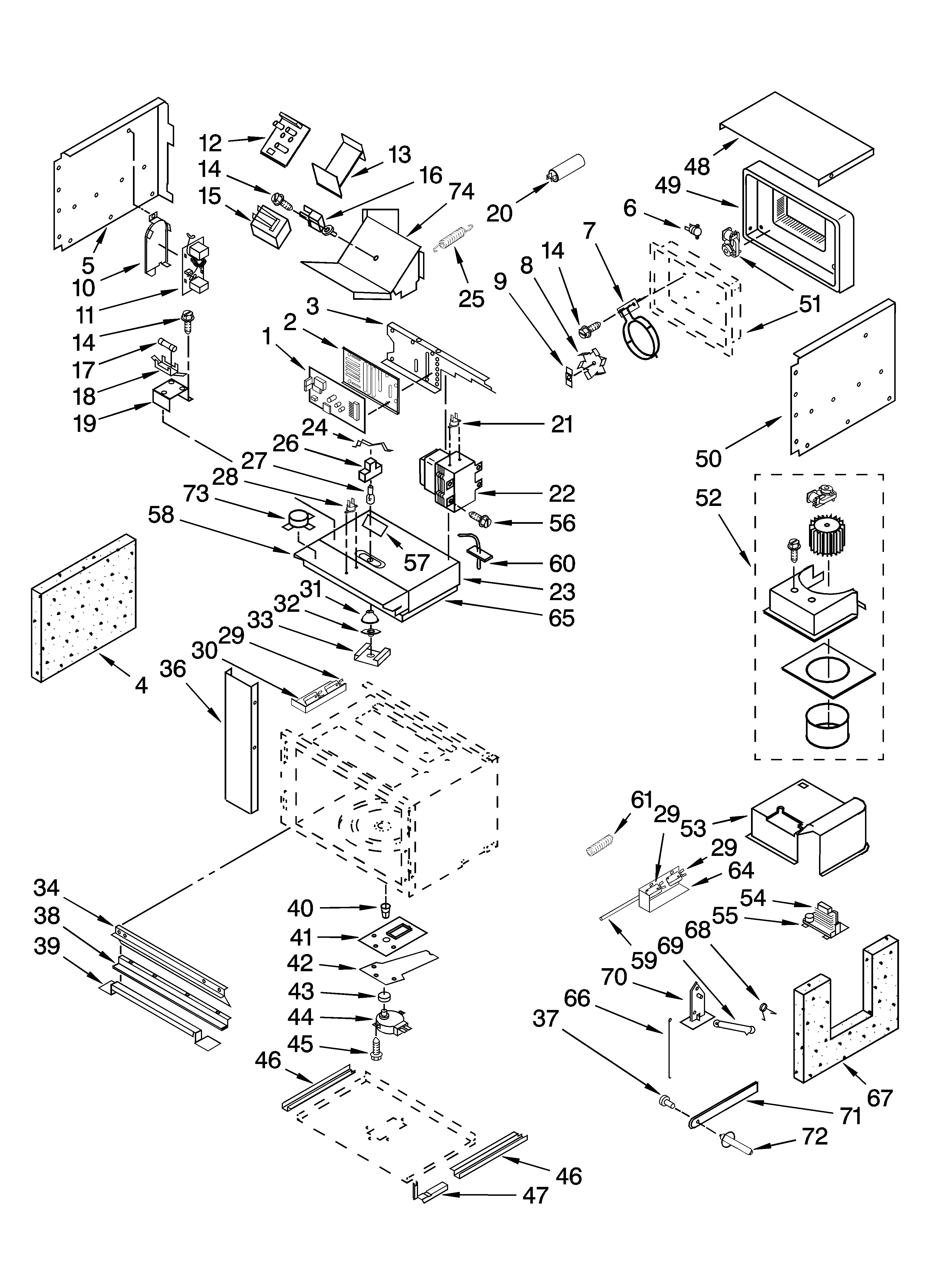 CABINET AND STIRRER PARTS