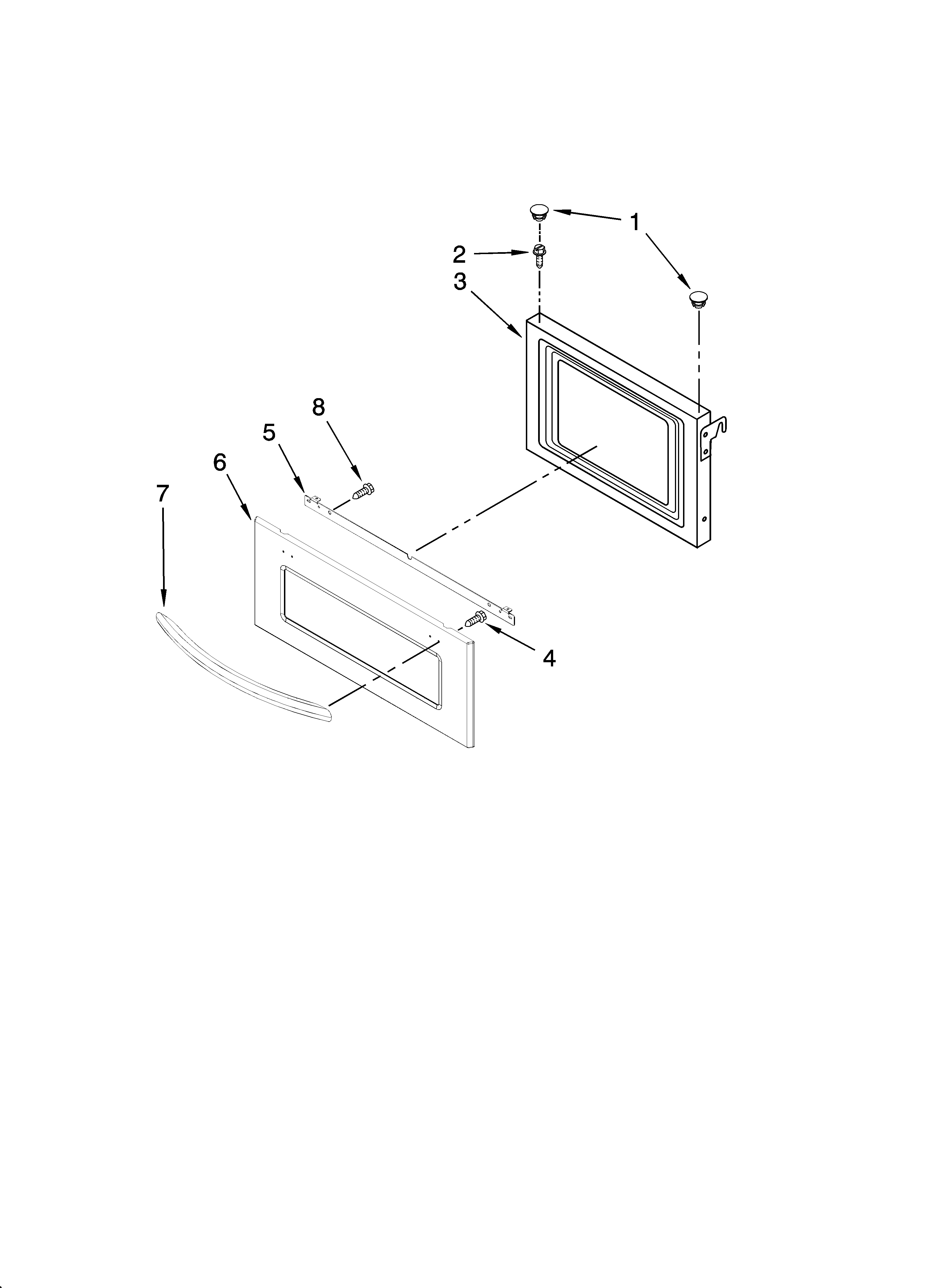 MICROWAVE DOOR PARTS, OPTIONAL PARTS (NOT INCLUDED)